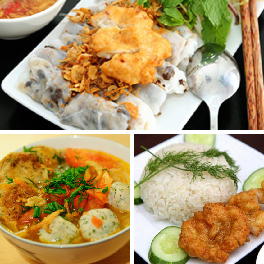 Những món ăn ngon cùng chả mực giã tay Quảng Ninh