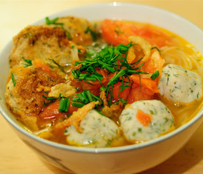 Bún chả mực có hương vị thơm ngon