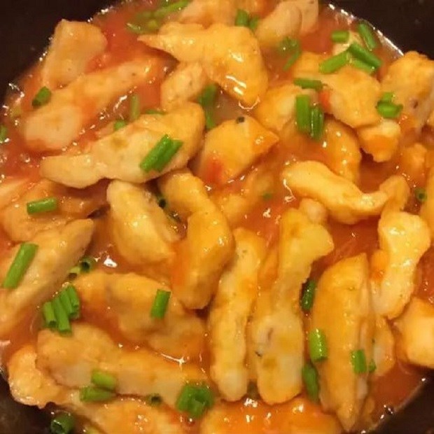 chả mực sốt cà chua
