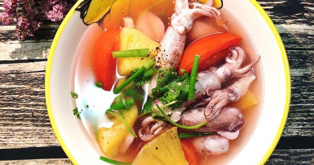 Canh mực ngon ngọt, bổ dưỡng